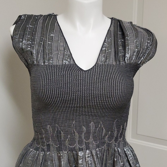 Max Studio Speciality Products Metallic Dress Whimsy Goth - Picture 2 of 4